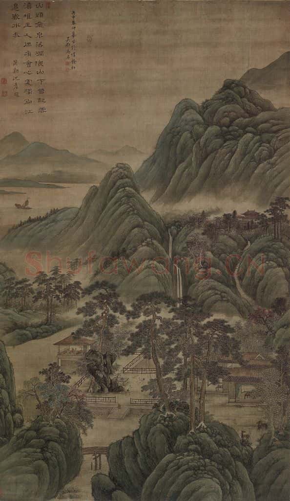 清 马昂《马昂山水图轴》书画作品