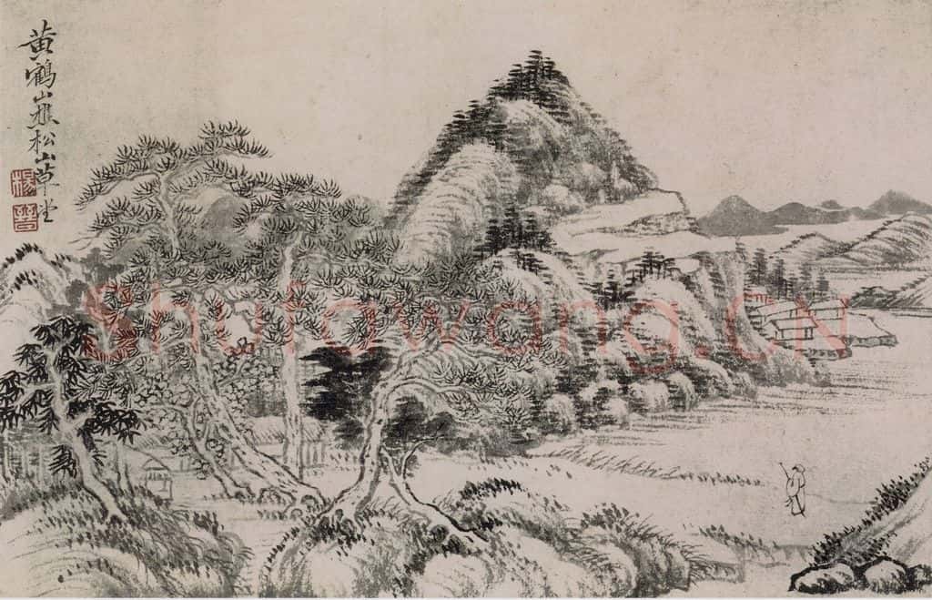 清 杨晉《杨晉仿元人山水图册》书画作品
