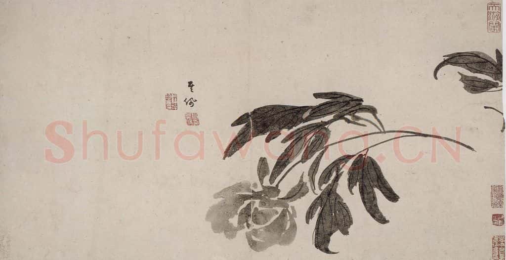 清 高其佩《高其佩竹石花卉图册》书画作品