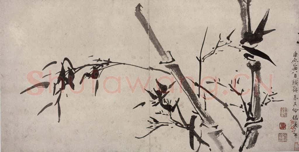 清 高其佩《高其佩竹石花卉图册》书画作品