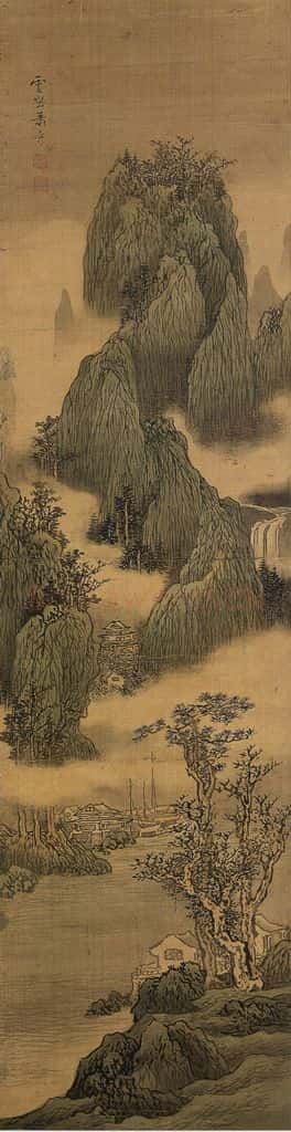 清 上官周《上官周山水图屏》书画作品