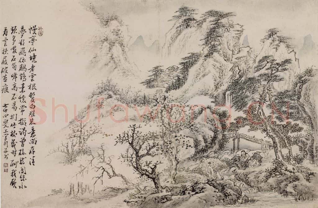 清 上官周《上官周诗画图册》书画作品