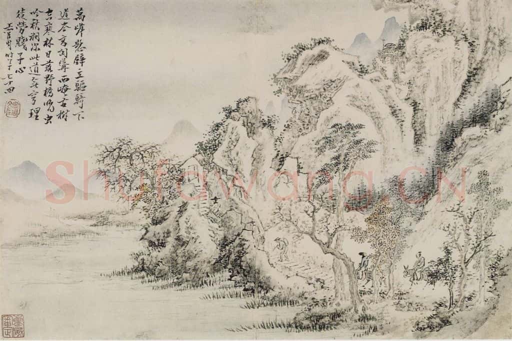 清 上官周《上官周诗画图册》书画作品