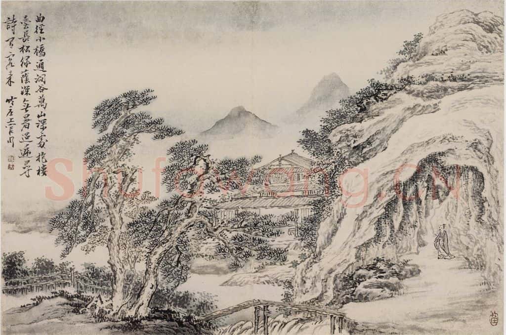 清 上官周《上官周诗画图册》书画作品