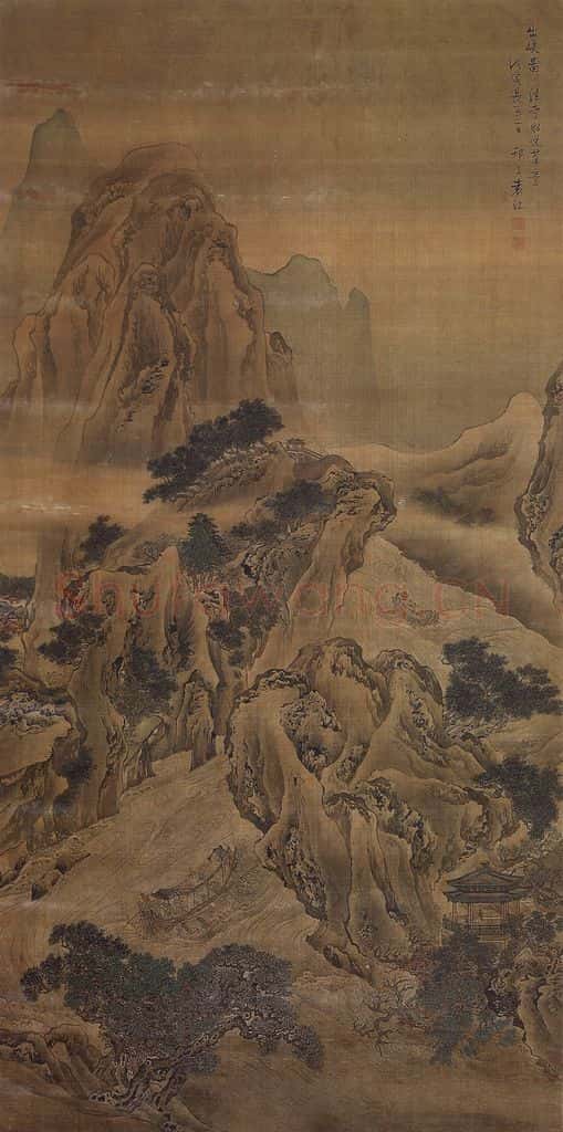 清 袁江《袁江出峡图轴》书画作品