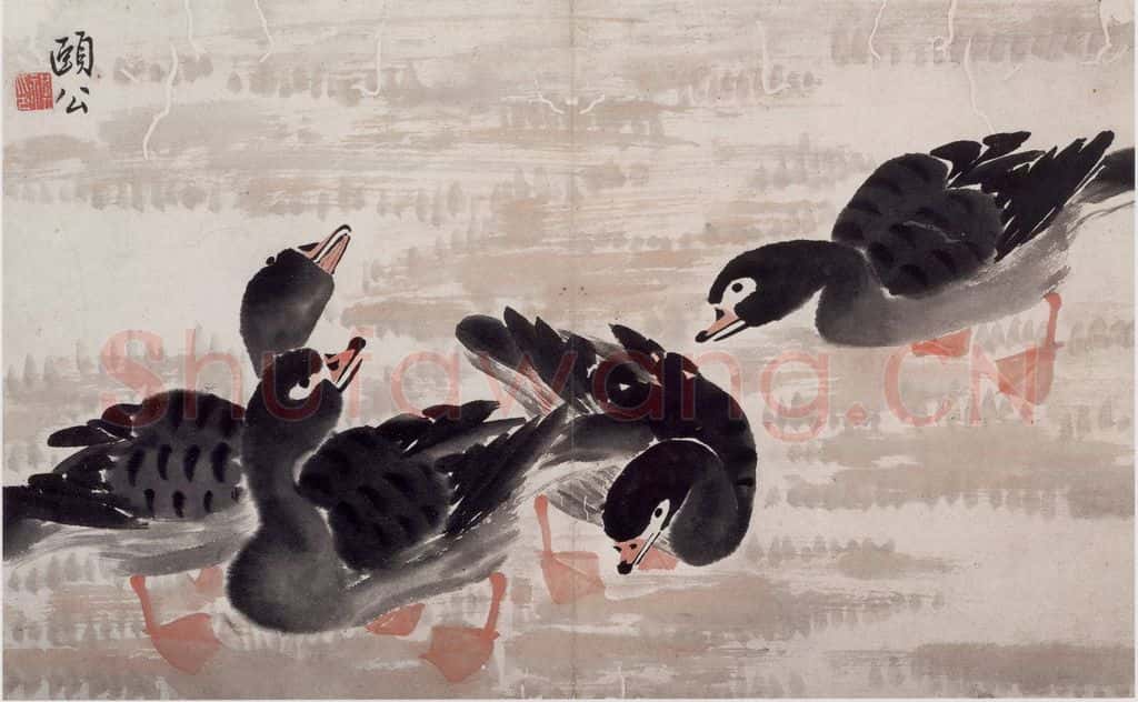 清 边寿民《边寿民芦雁图册》书画作品
