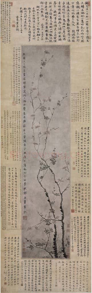 清 金农《金农黛影脂香图轴》书画作品