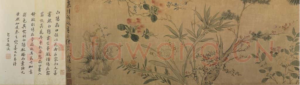 明 陈淳《陈淳百花图卷》书画作品