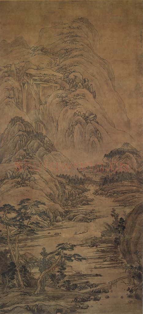 明 宋旭《宋旭山水图轴》书画作品