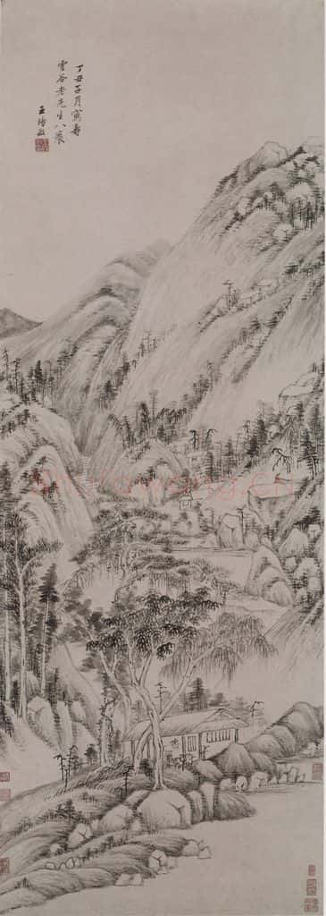 明 王时敏《王时敏云谷乔松图轴》书画作品