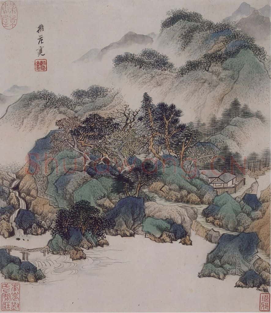 清 王鑑《王鑑仿宋元山水图册》书画作品