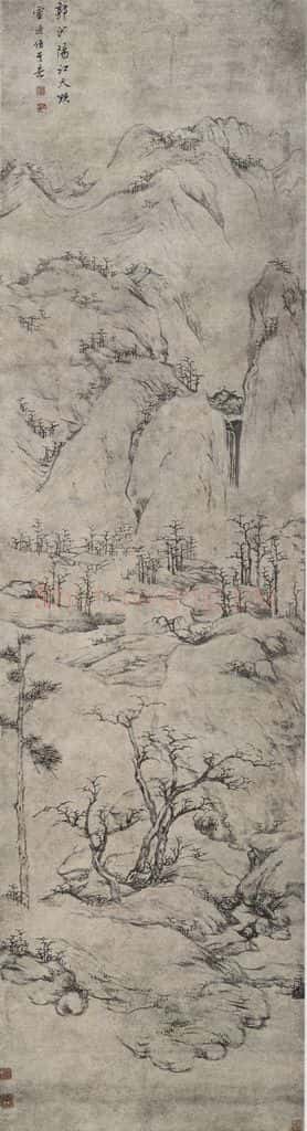 清 查士标《查士标仿宋元山水图屏》书画作品