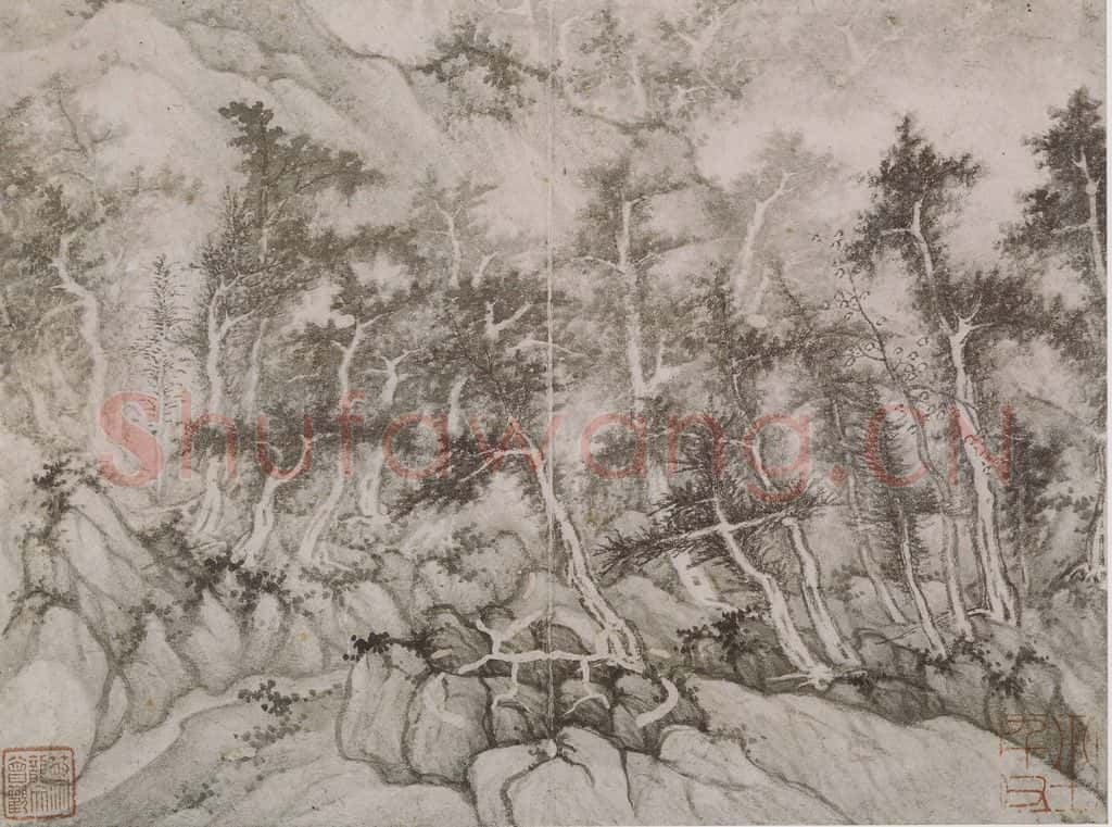 清 龚贤《龚贤山水图片》书画作品
