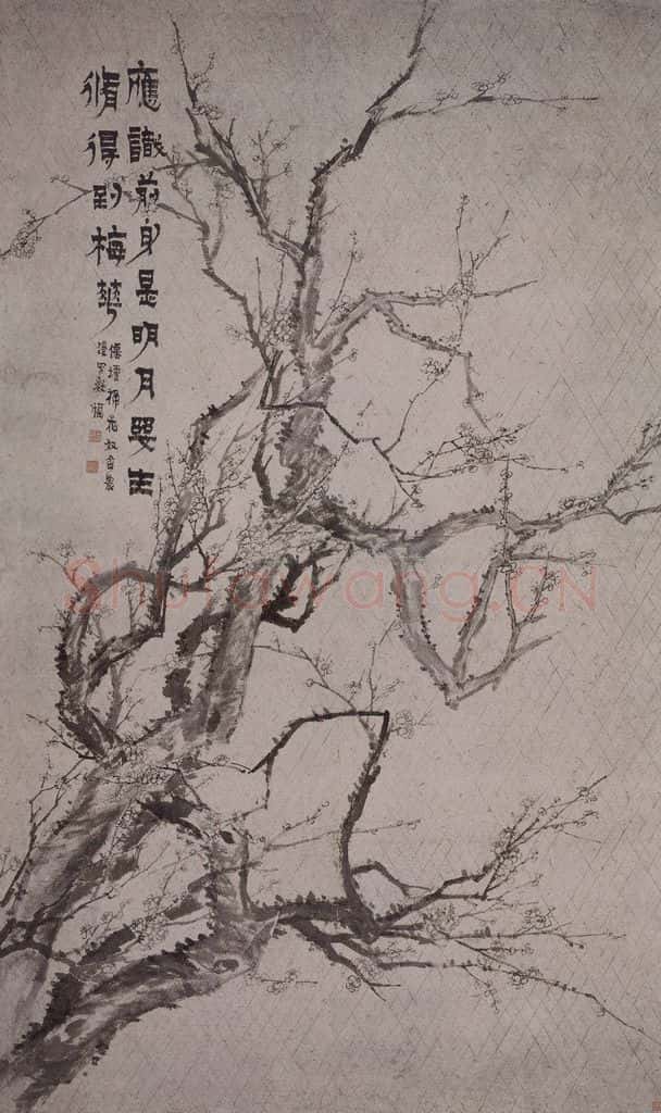 清 金农《金农梅花图轴》书画作品