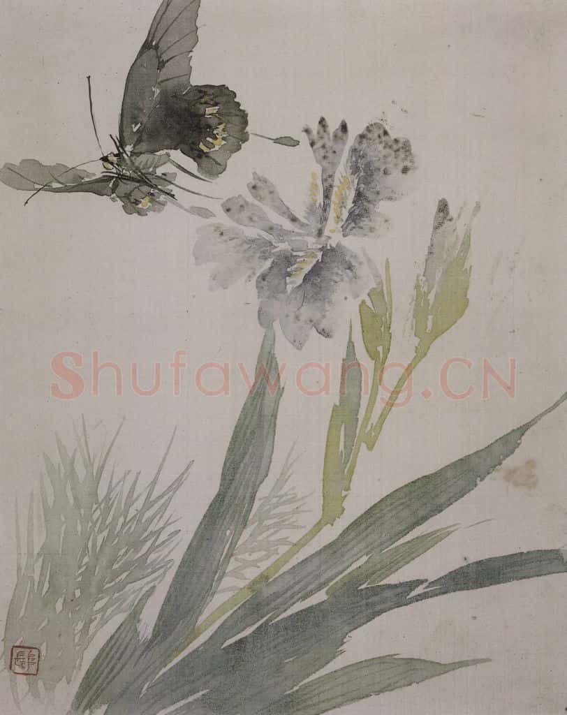 清 任薰《任薰翎毛花卉图册》书画作品