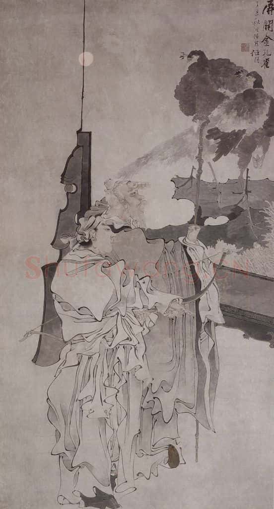 清 任颐《任颐人物图屏》书画作品