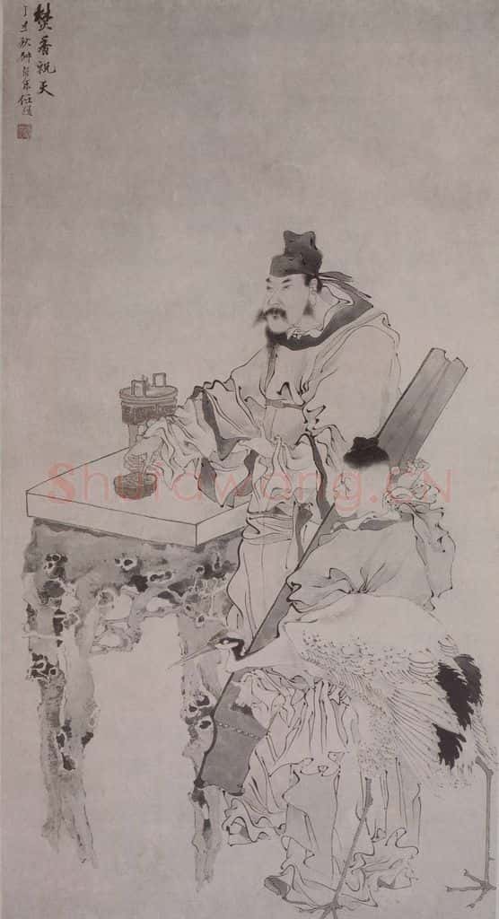 清 任颐《任颐人物图屏》书画作品