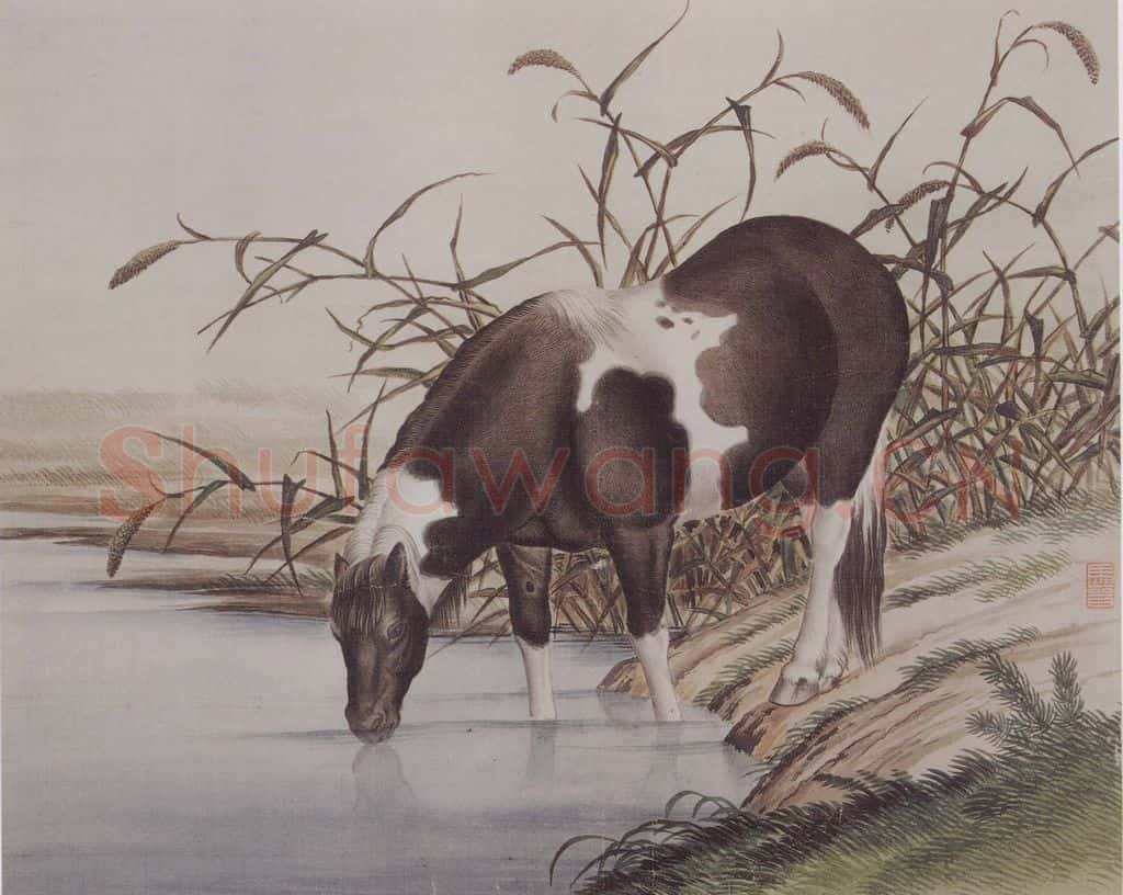 1923年 马晉《马晉骏马图册》书画作品