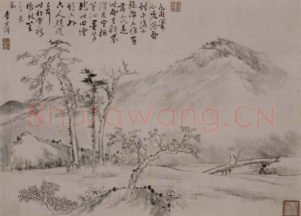 清 李世棹《李世棹山水花鸟画册》书画作品