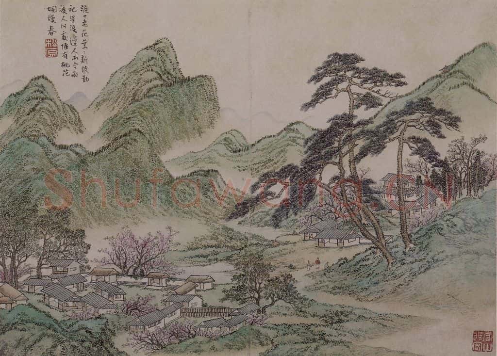 清 蔡嘉《蔡嘉山水图册》书画作品