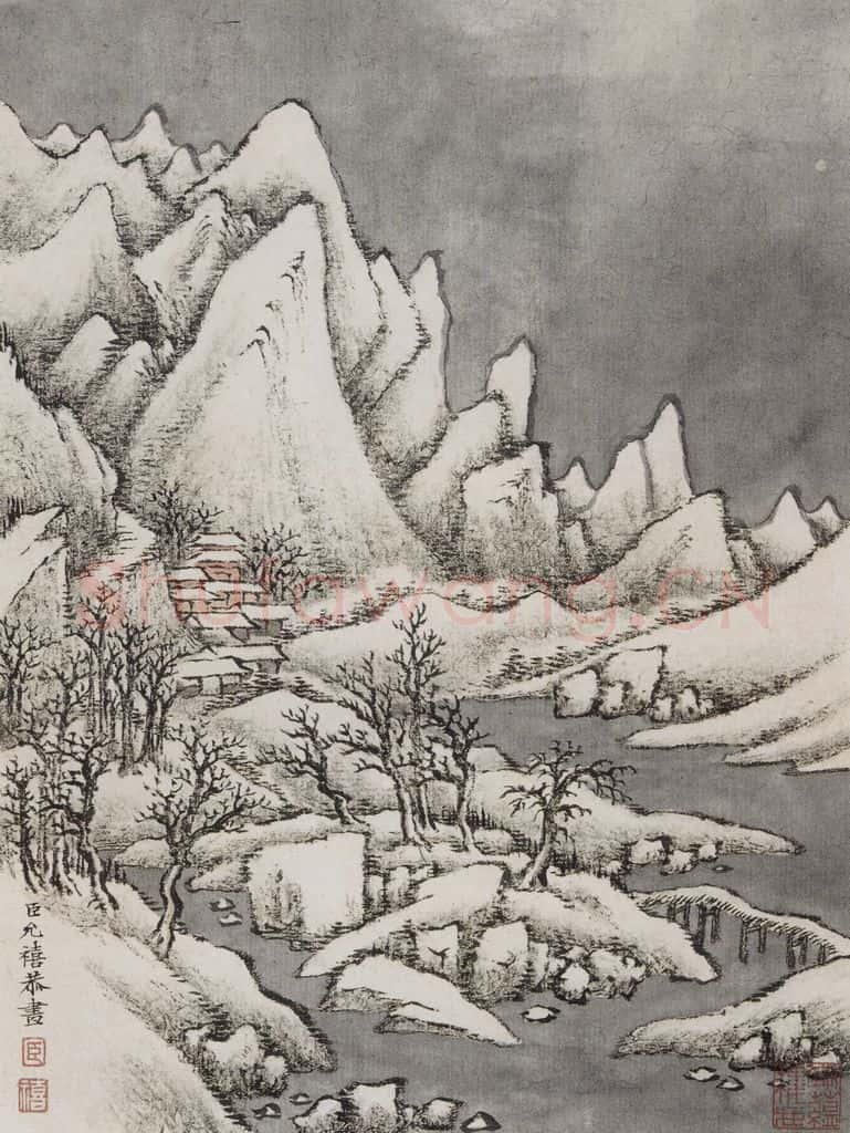清 允禧《允禧山水图册》书画作品