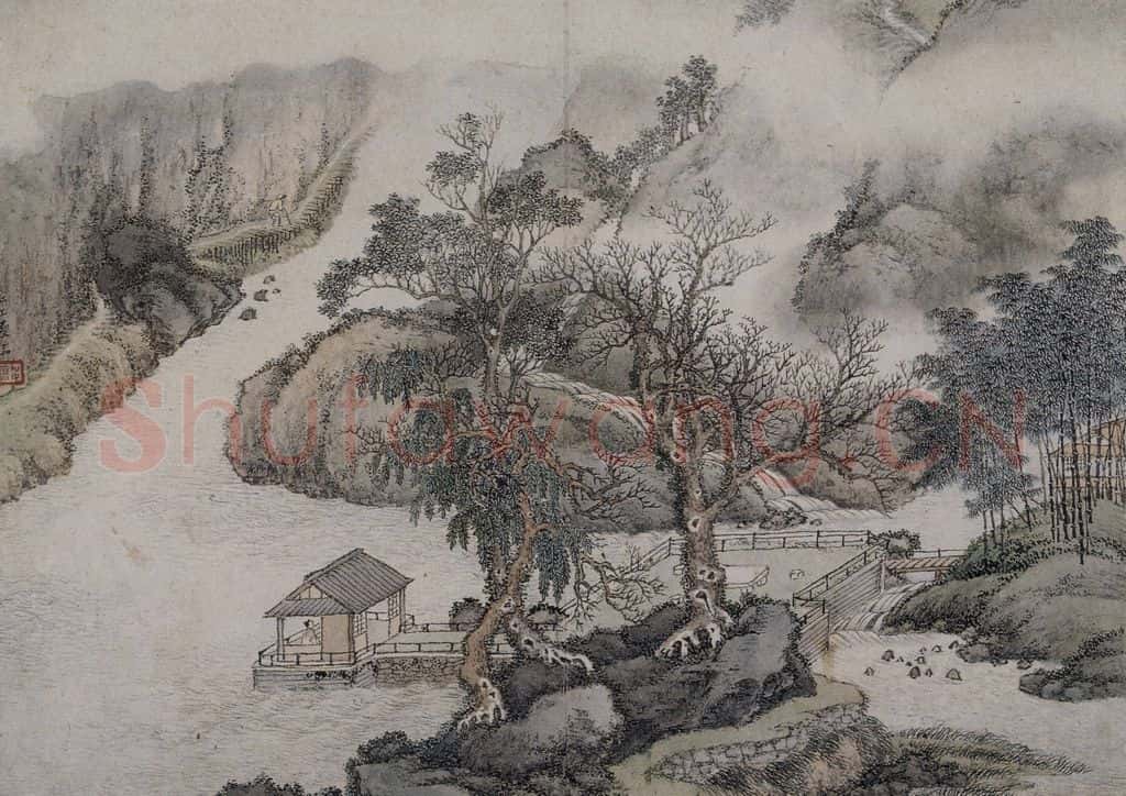 清 蔡嘉《蔡嘉山水图册》书画作品