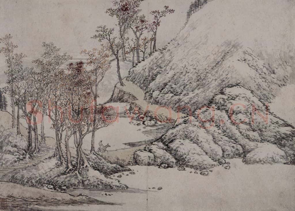 清 蔡嘉《蔡嘉山水图册》书画作品