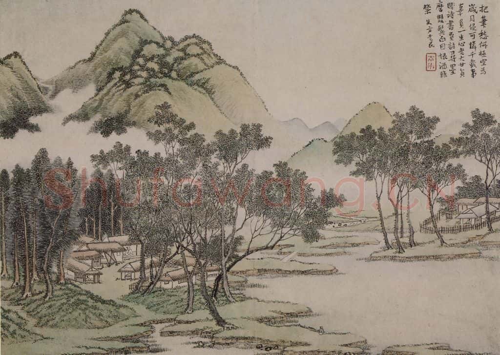 清 蔡嘉《蔡嘉山水图册》书画作品