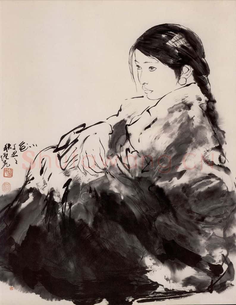 1997年 方增先《小花》书画作品