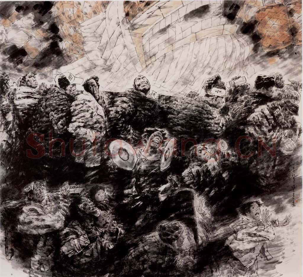 2002年 方增先《家乡板凳龙》书画作品