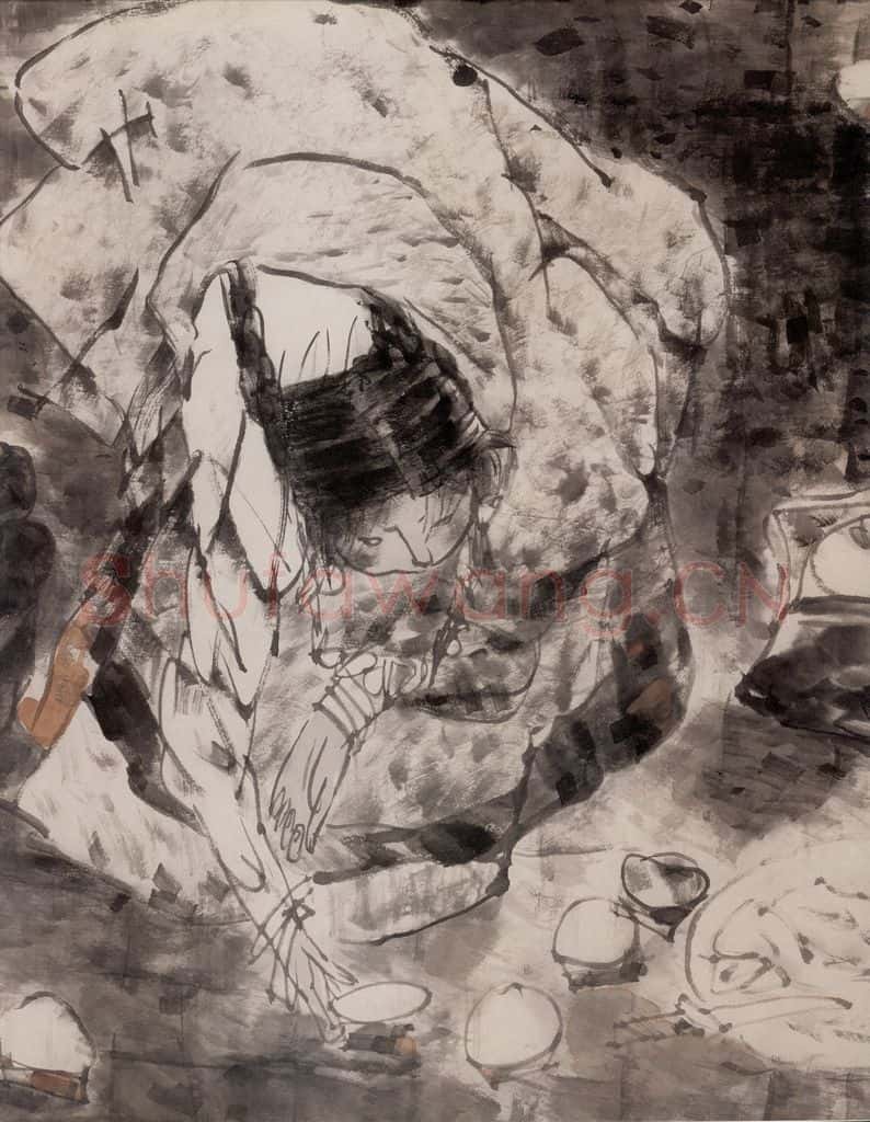 2002年 方增先《客至》书画作品