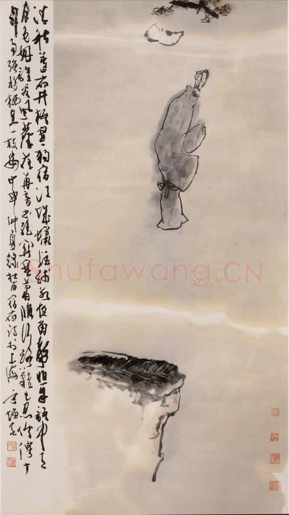 2004年 方增先《杜甫《宿府》诗意图》书画作品