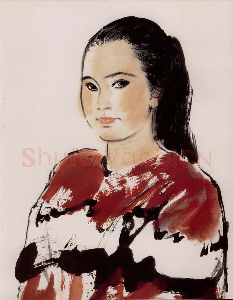 1983年 方增先《华侨女》书画作品