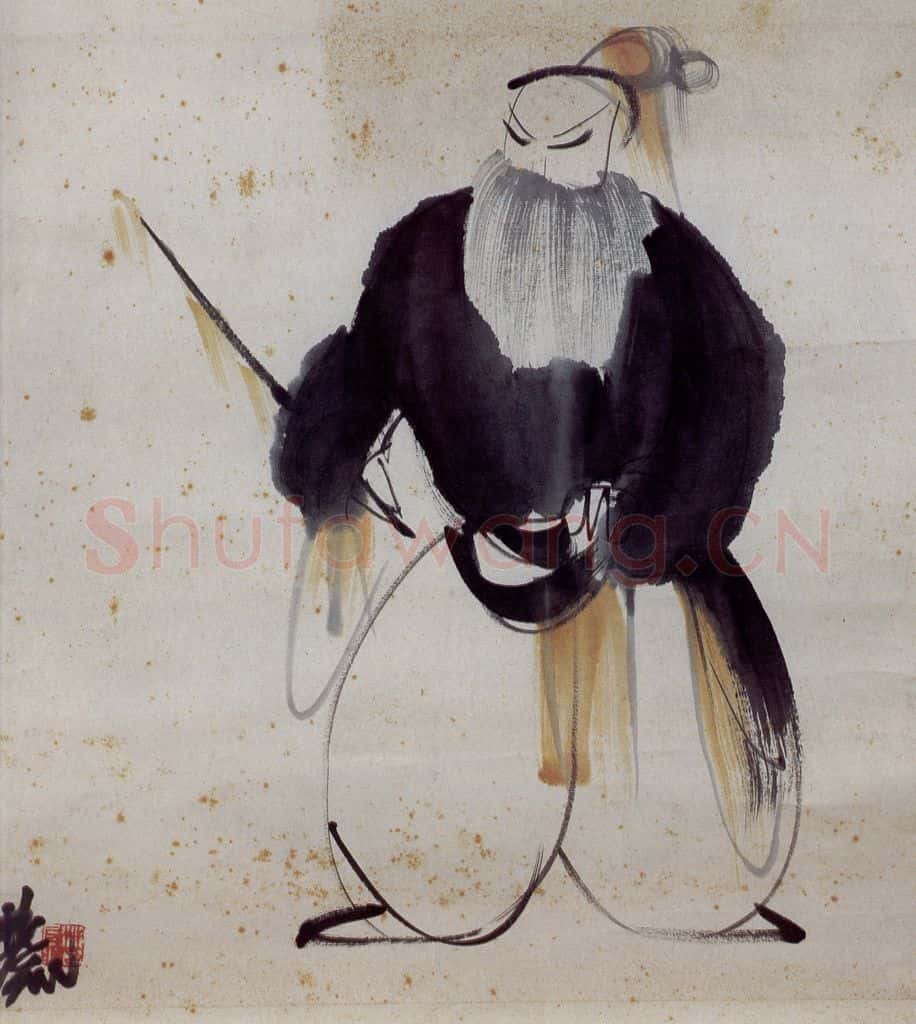 60年代 林风眠《戏剧人物》书画作品