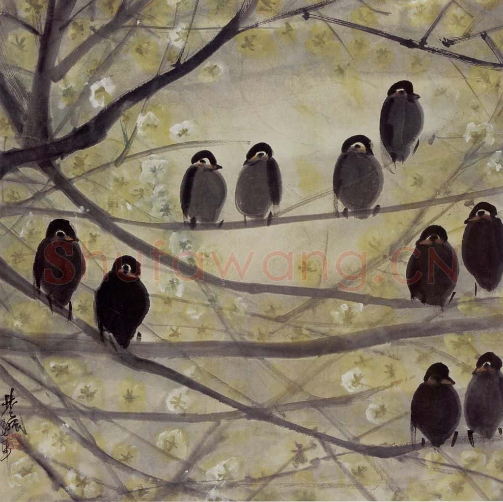林风眠《小鸟》书画作品