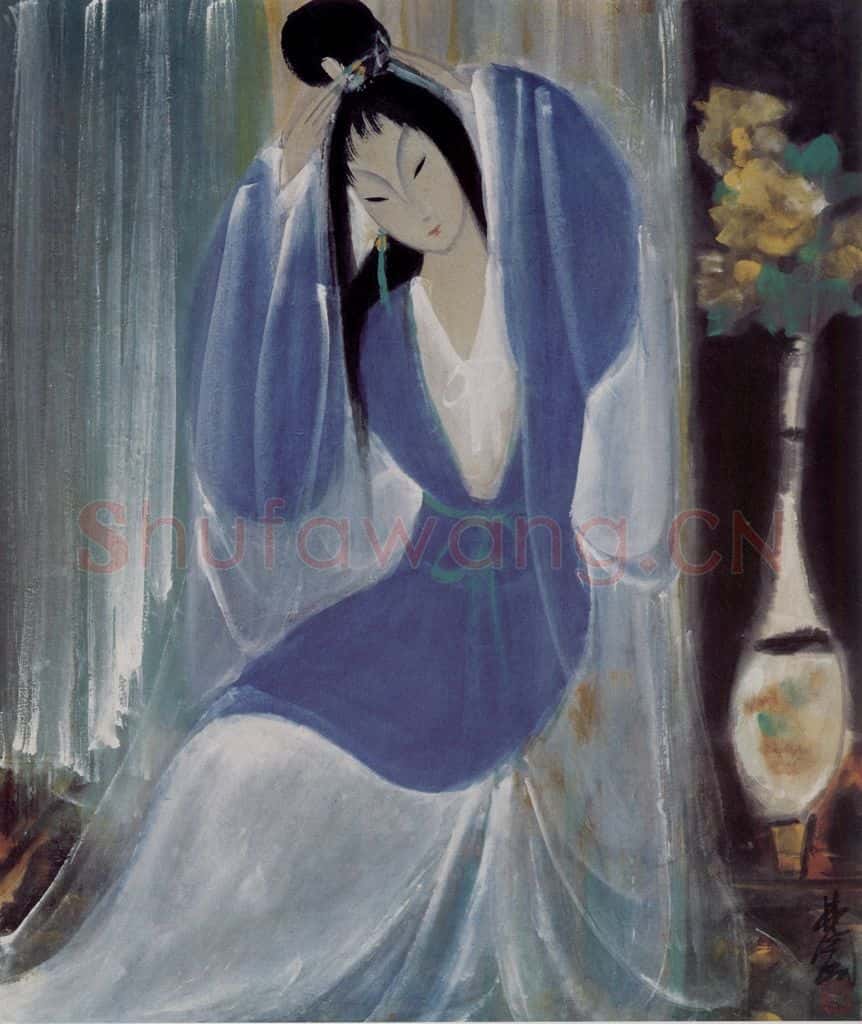 70年代 林风眠《早晨》书画作品