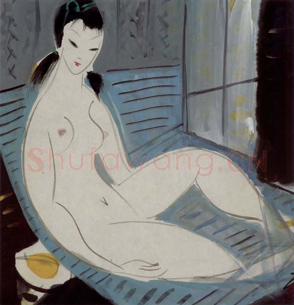 70年代 林风眠《女裸》书画作品