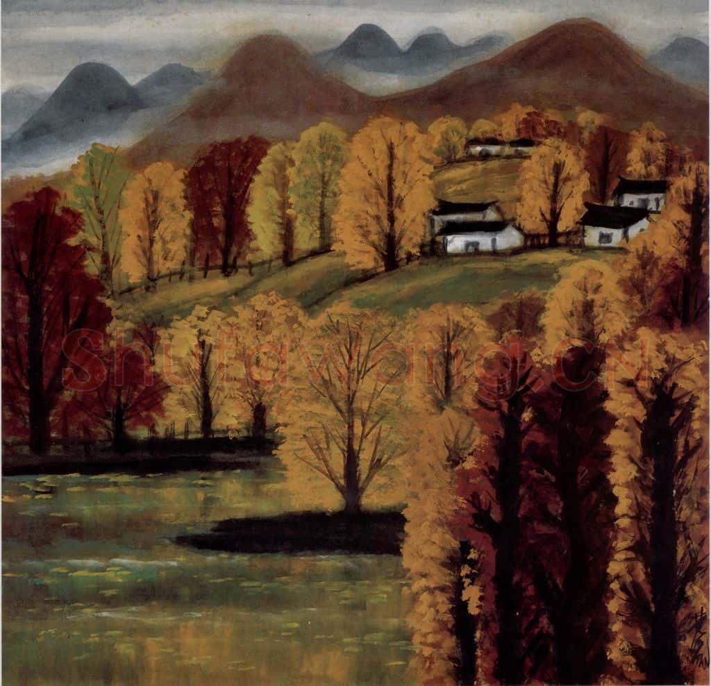 70年代 林风眠《秋》书画作品