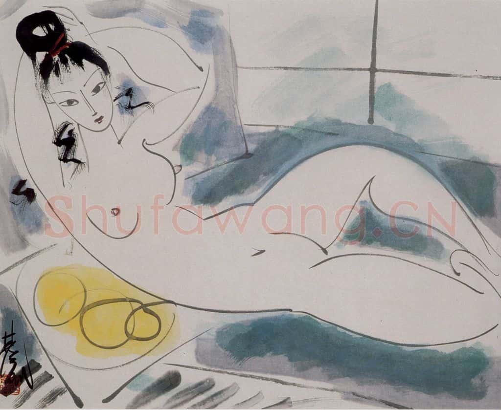 80年代 林风眠《女裸》书画作品