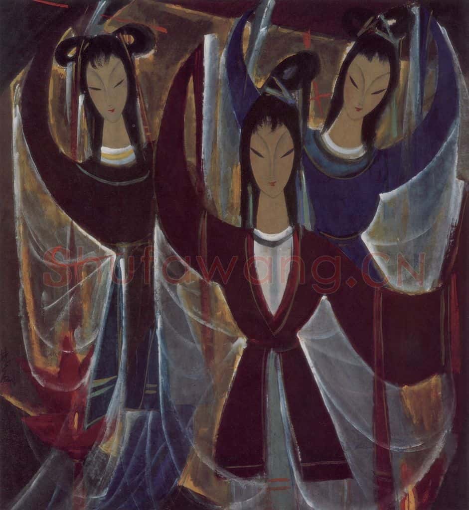 80年代 林风眠《宝莲灯》书画作品
