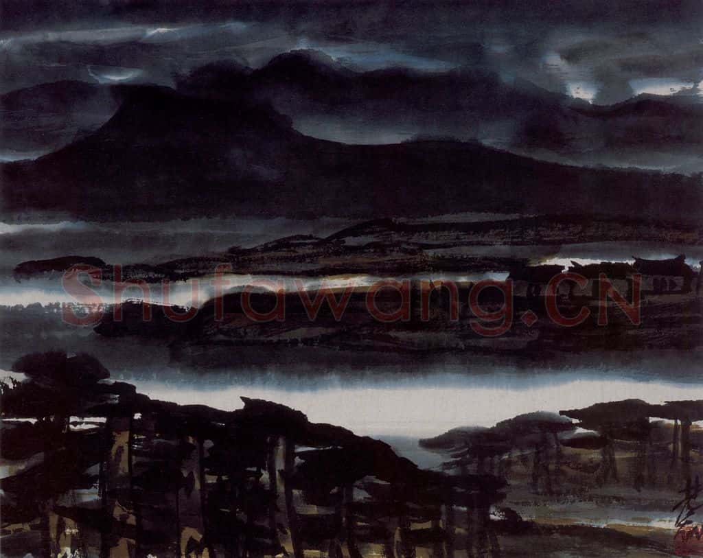 80年代 林风眠《风光》书画作品