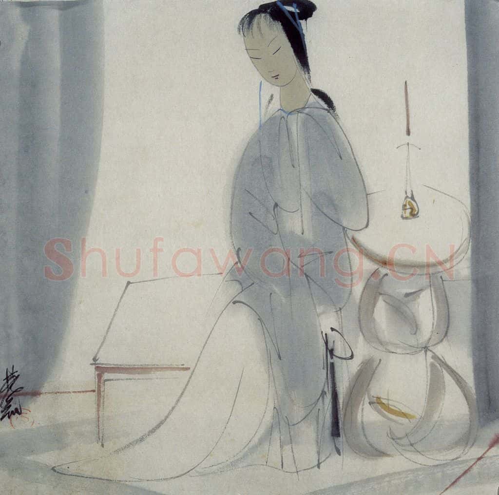 60年代 林风眠《思》书画作品
