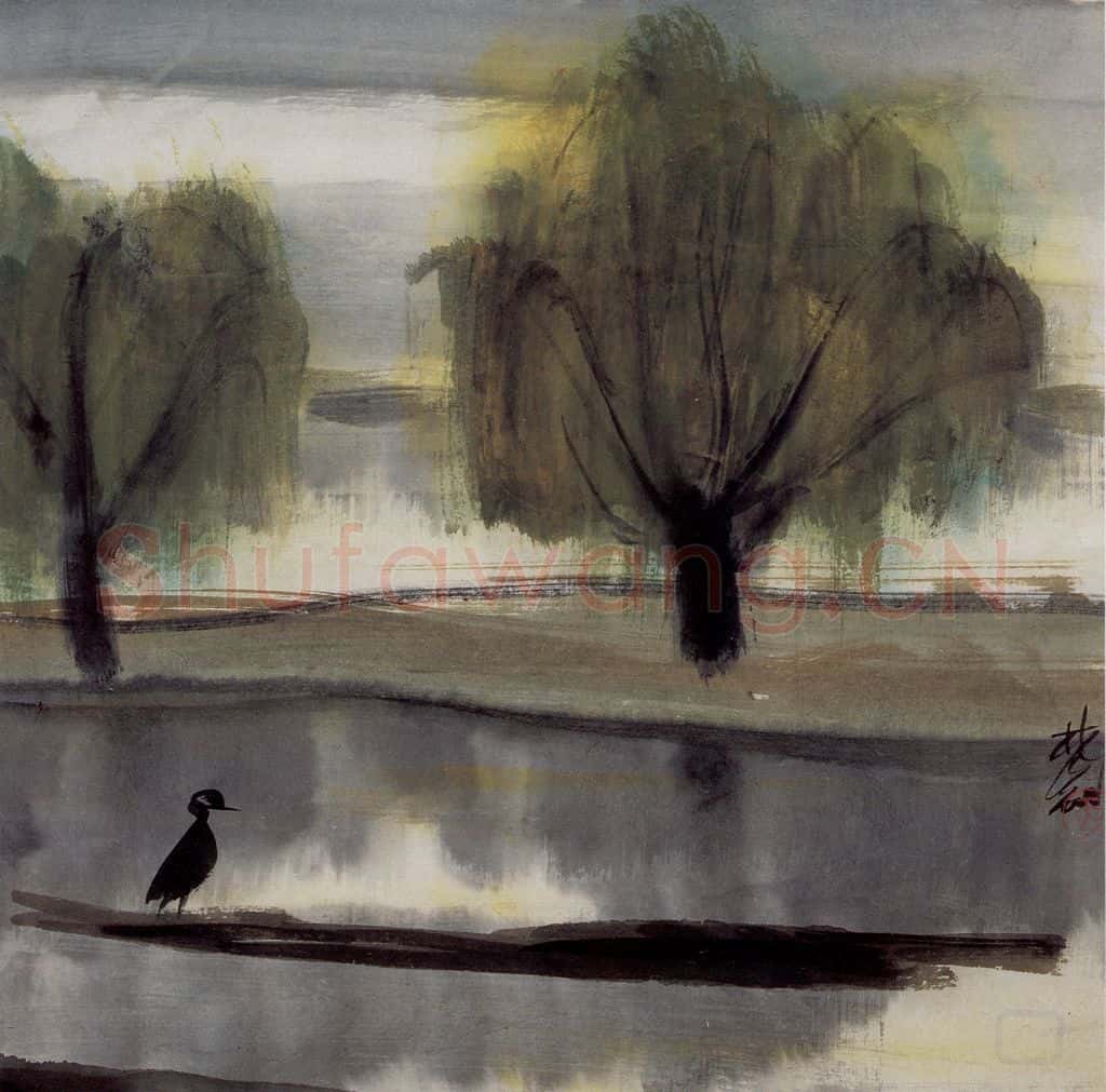 60年代 林风眠《丑小鸭》书画作品