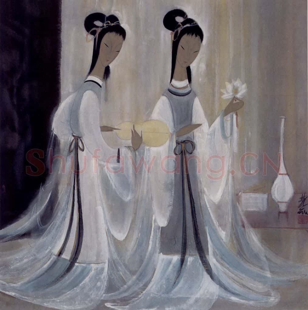 60年代 林风眠《仕女》书画作品