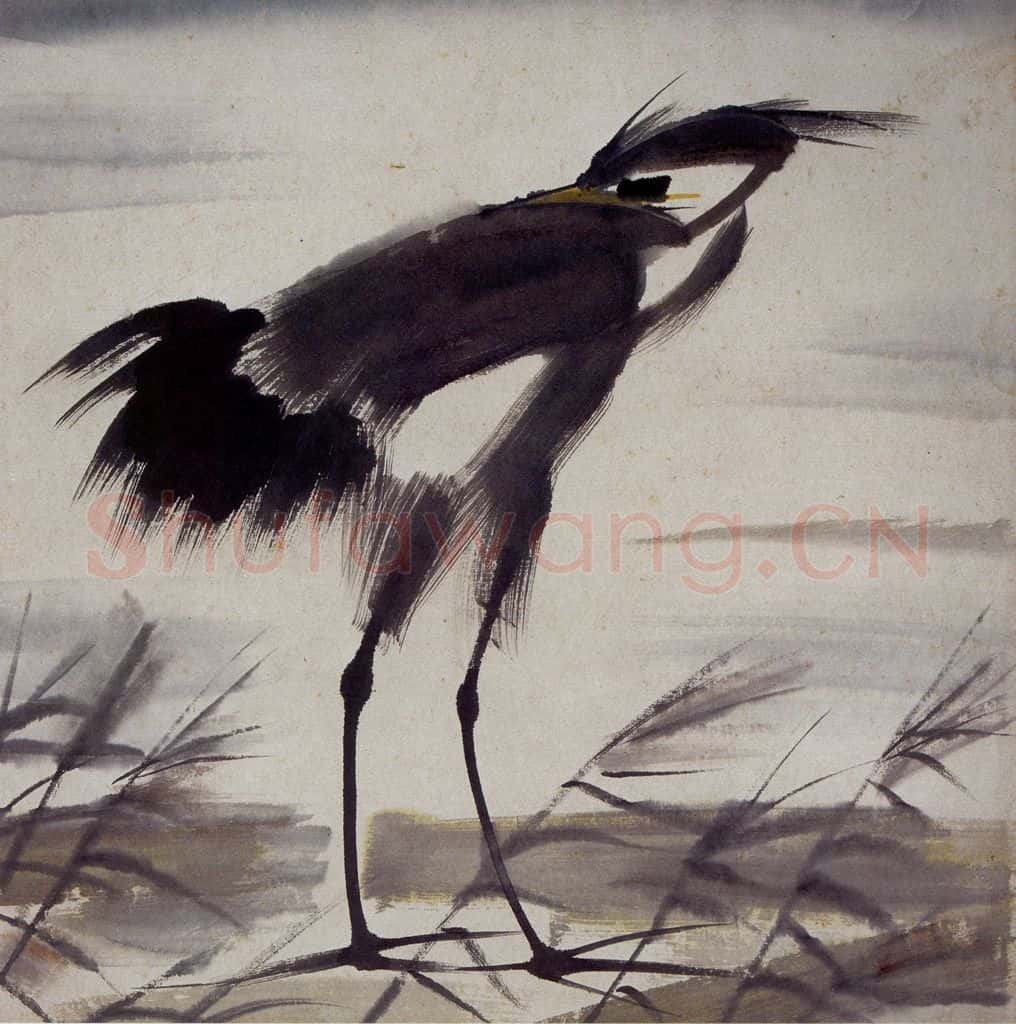 1960年 林风眠《雏鹭》书画作品