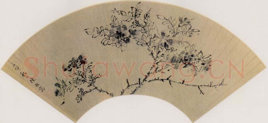 明 陈栝《月季》书画作品