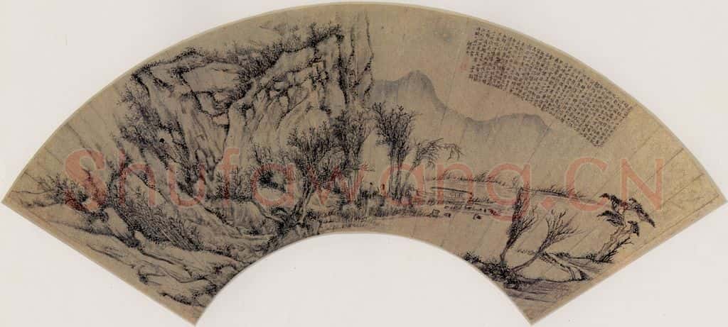 明 钱榖《赤壁夜游图》书画作品