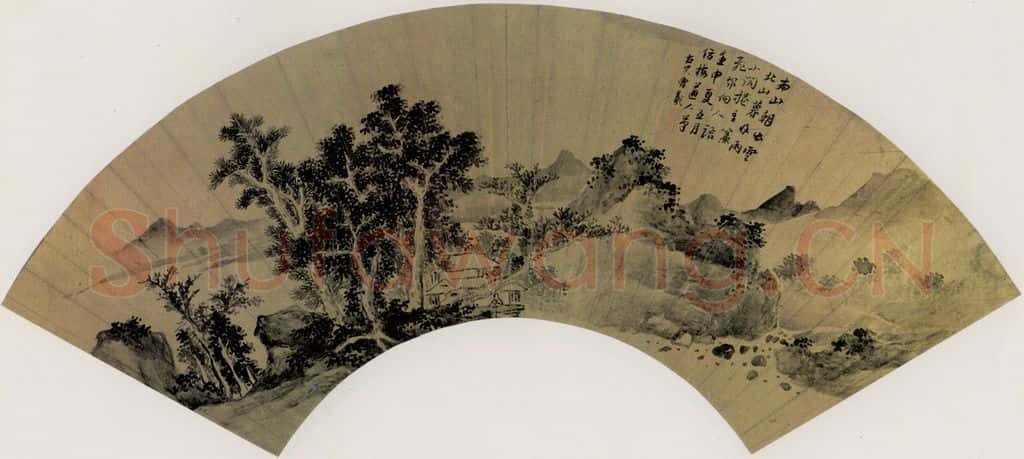 明 曹羲《山水》书画作品