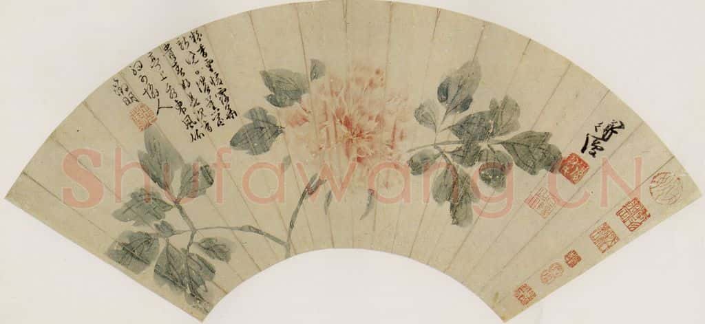 明 陈道复《牡丹》书画作品