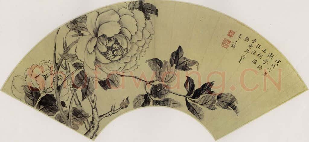 清 蒋廷锡《牡丹》书画作品